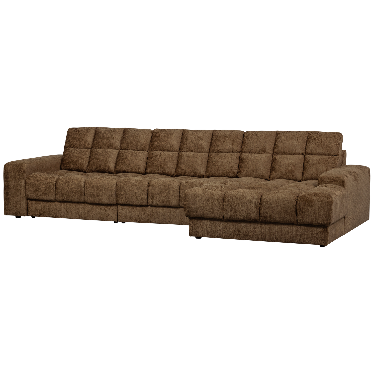 Second date Loungebank rechts structure velvet brass
