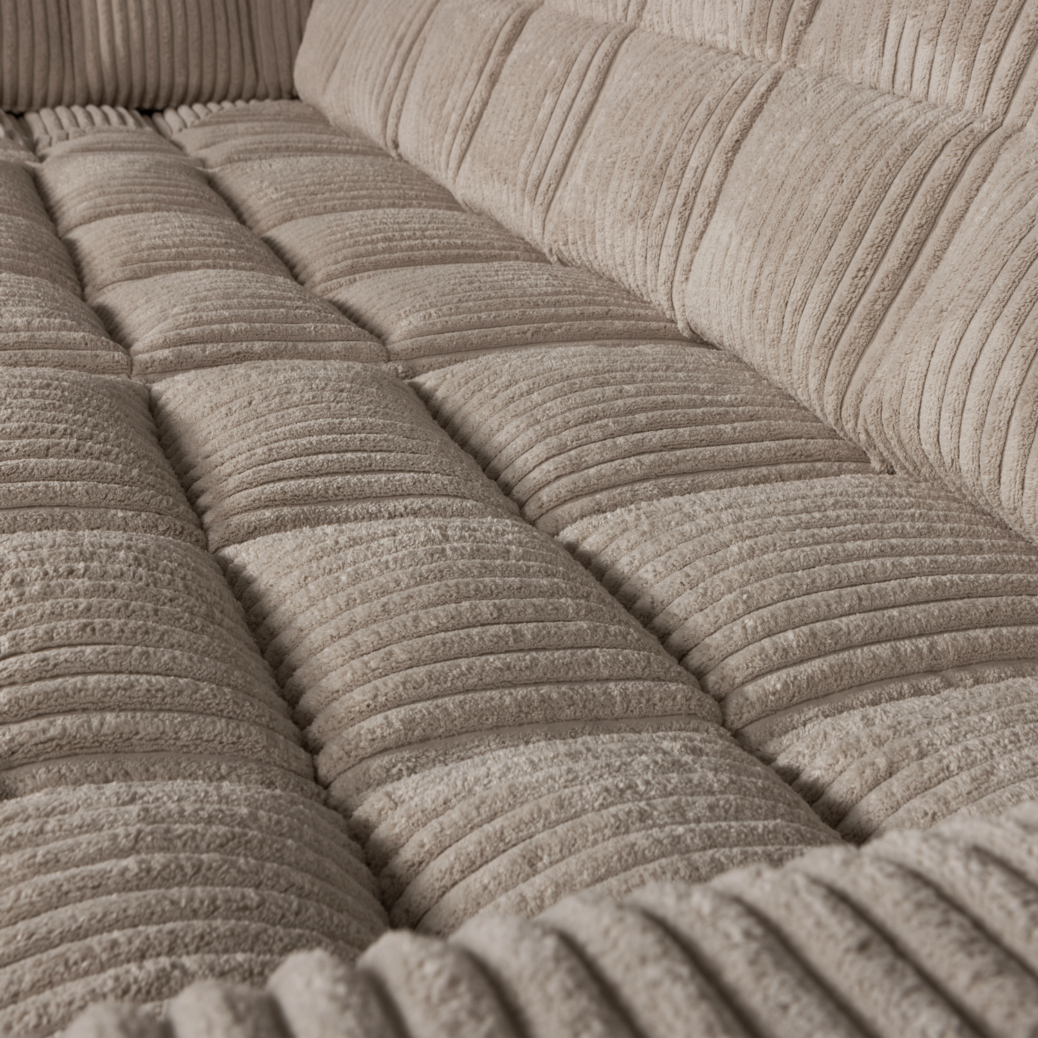 Second date hoekbank links grove ribstof mud - Afbeelding 4