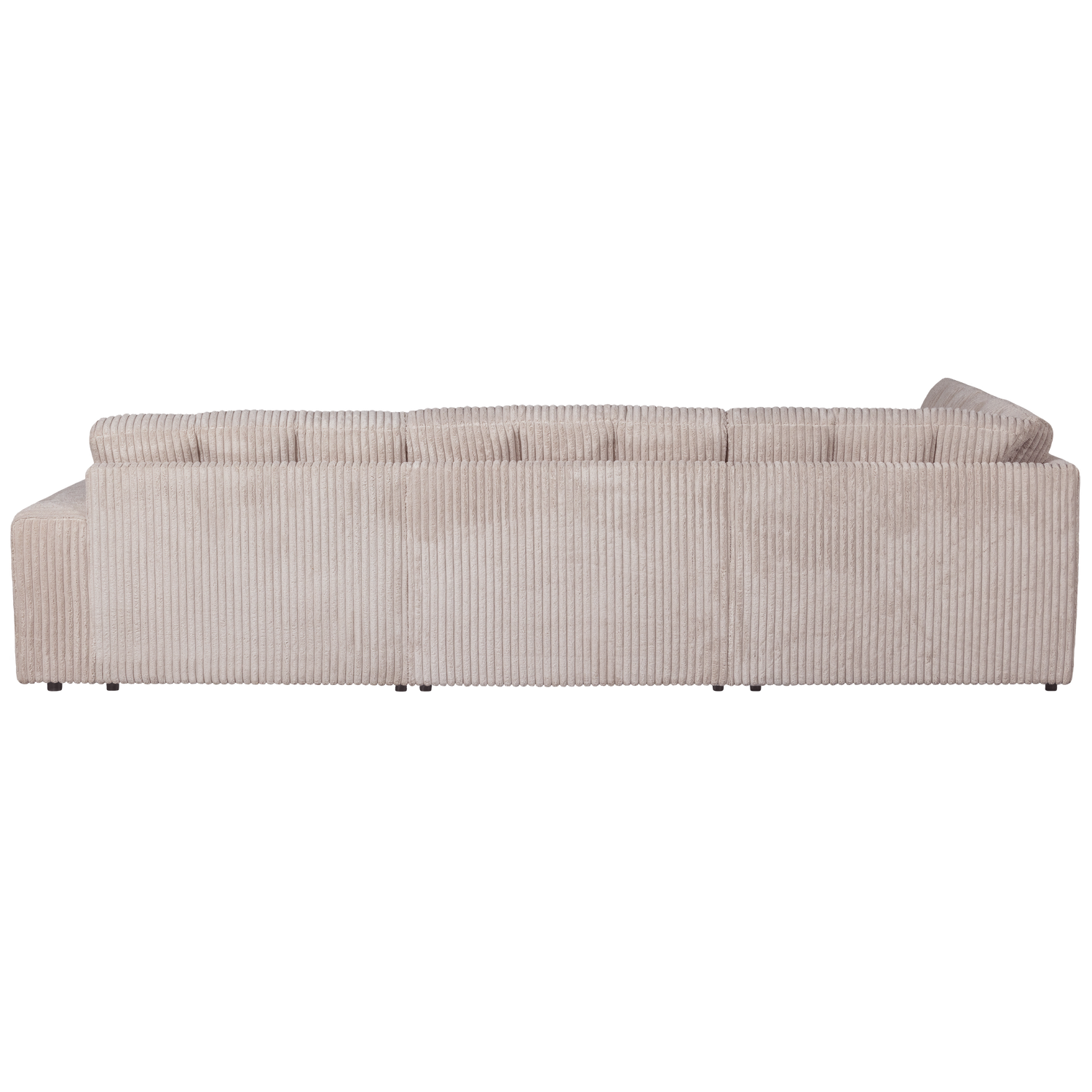Second date hoekbank links grove ribstof naturel - Afbeelding 3