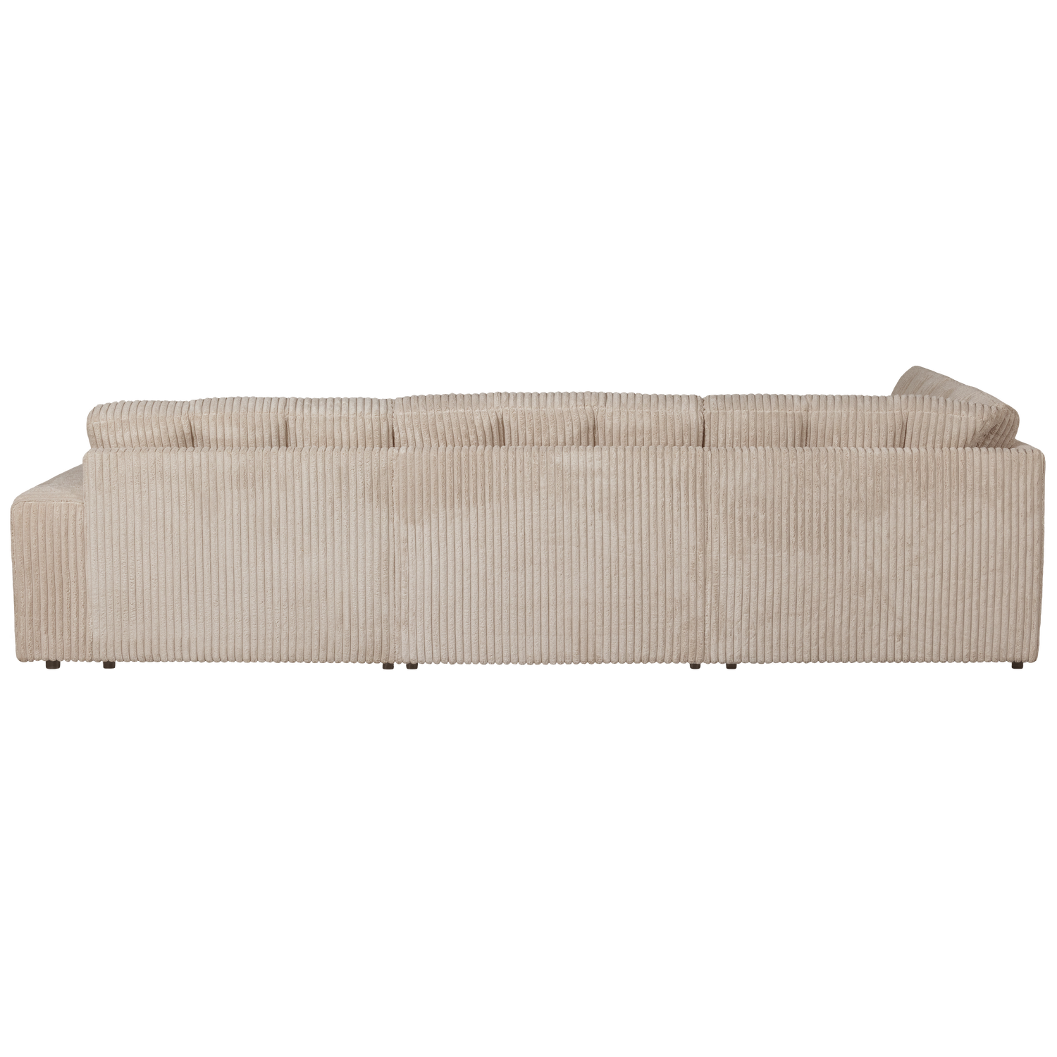 Second date hoekbank links grove ribstof travertin - Afbeelding 3