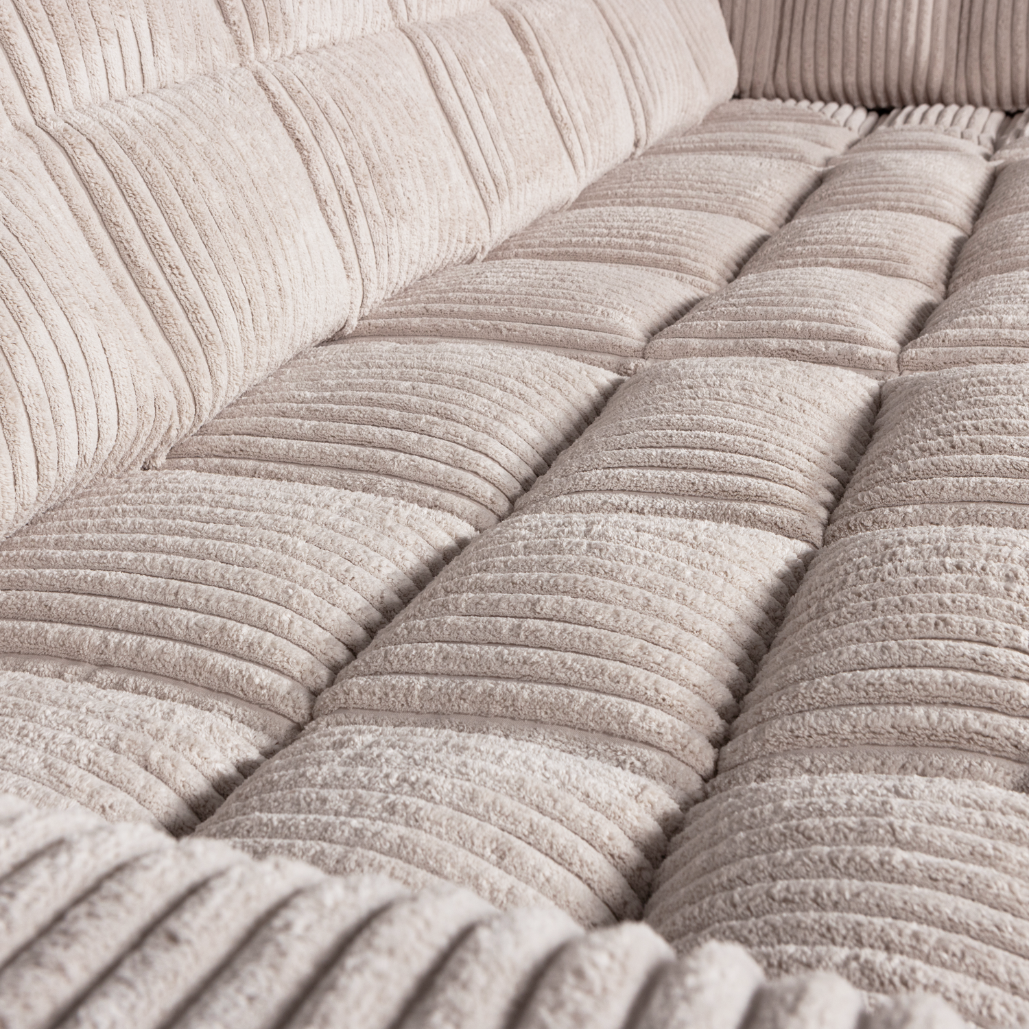 Second date hoekbank rechts grove ribstof naturel - Afbeelding 6