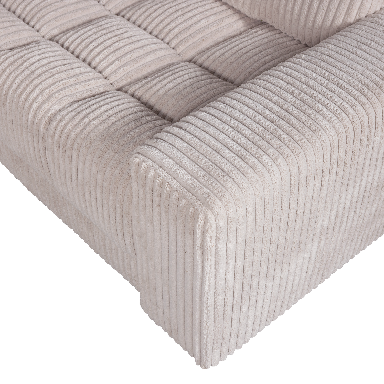 Second date hoekbank rechts grove ribstof naturel - Afbeelding 7