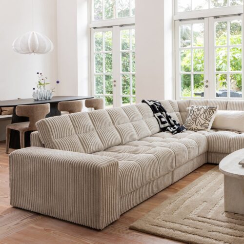 Ovale salontafel Seam mango hout naturel - Afbeelding 3
