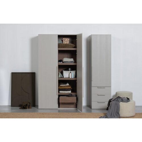 Kledingkast Rens kleur Pebble Grey - 2drs - Afbeelding 2