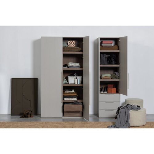 Kledingkast Rens kleur Pebble Grey - 2drs - Afbeelding 3