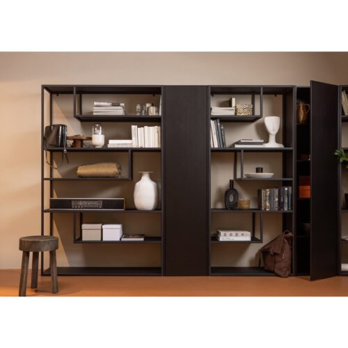 Opbergkast Teun 188 x 44cm, kleur Zwart - Afbeelding 3