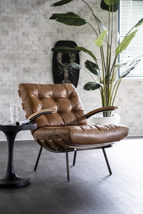 Fauteuil Bastiaan - Cognac java leder - Afbeelding 34