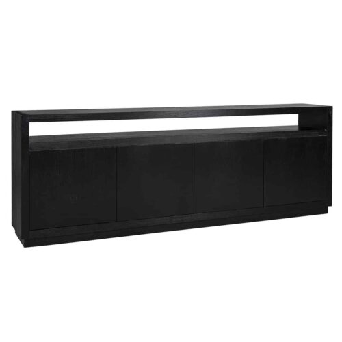 Dressoir Eikenura 4-deuren (Zwart)