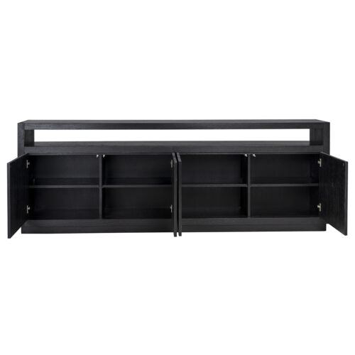 Dressoir Eikenura 4-deuren (Zwart) - Afbeelding 5