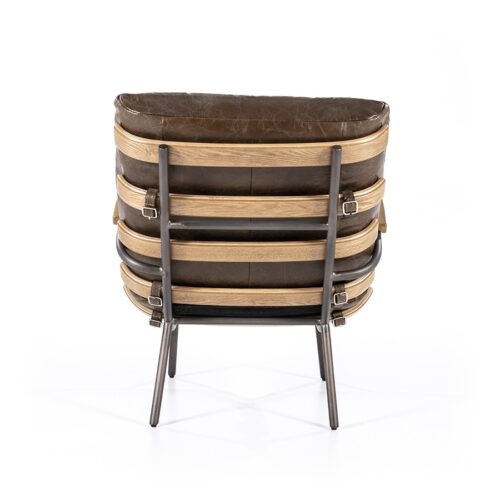 Fauteuil Bastiaan - Donkerbruin java leder - Afbeelding 18