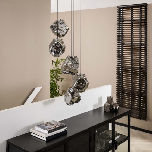 Hanglamp Rock Getrapt met 5 lampen Chromed Glass - Afbeelding 17