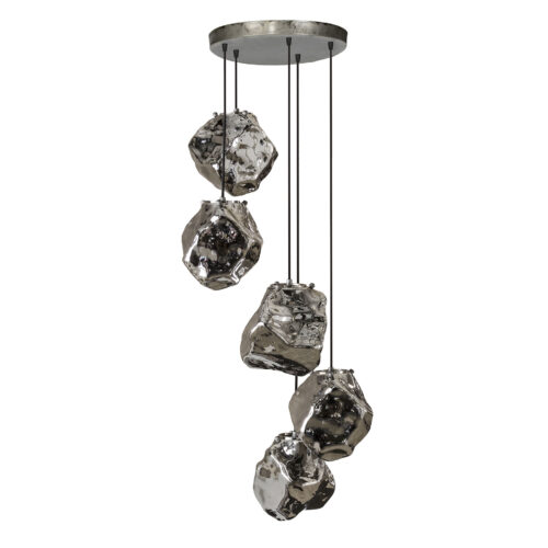 Hanglamp Rock Getrapt met 5 lampen Chromed Glass - Afbeelding 21