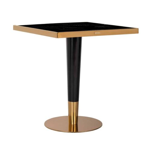 Bistrotafel Can Roca 70 x 70 cm - Zwart/Goud