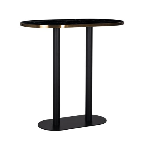 Ovale Bartafel Zenza 105 cm hoog - Zwart