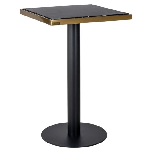 Bistrotafel Zenza 50 x 50 cm  - Zwart/Goud