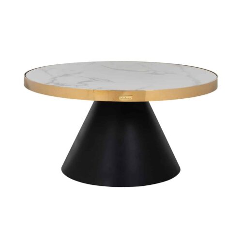 Ronde Salontafel Odin Ø80cm Marmer - Wit