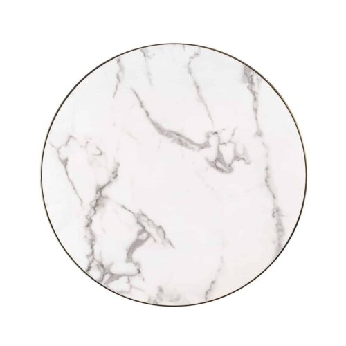 Ronde Salontafel Odin Ø80cm Marmer - Wit - Afbeelding 2