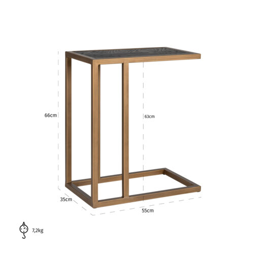 Laptoptafel Blackbone Eikenhout en staal - Afbeelding 5