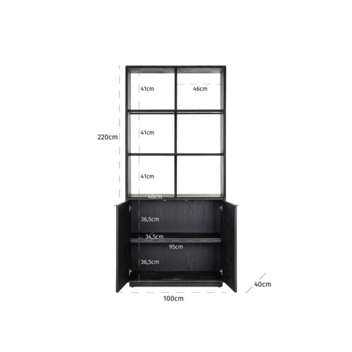 Boekenkast Blackbone Brass 220 x 100cm - Afbeelding 4