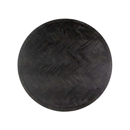 Ronde Eettafel Blackbone Ø140 cm met geborsteld gouden spinpoot - Zwart - Afbeelding 2