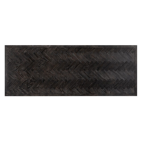 Eettafel Blackbone Eiken 260 x 100 cm met geborsteld gouden spinpoot - Zwart - Afbeelding 3