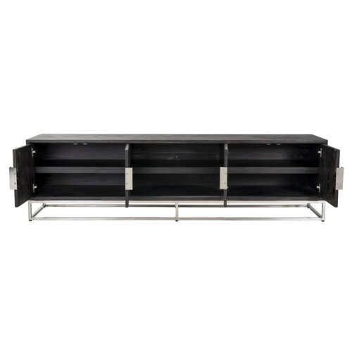 TV-dressoir Blackbone silver 4-deuren 220 (Black rustic) - Afbeelding 7