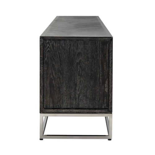 TV-dressoir Blackbone silver 4-deuren 220 (Black rustic) - Afbeelding 2