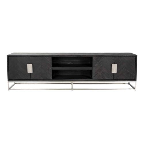 TV-dressoir Blackbone silver 4-deuren 220 (Black rustic) - Afbeelding 4