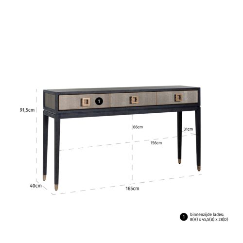 Sidetable Bloomville Eikenhout - 165 cm - Afbeelding 5