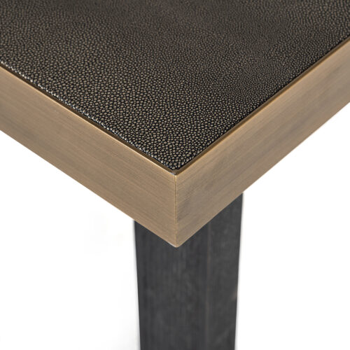Eettafel Bloomville segrijn lederlook 200 x 100 cm - Zwart - Afbeelding 7