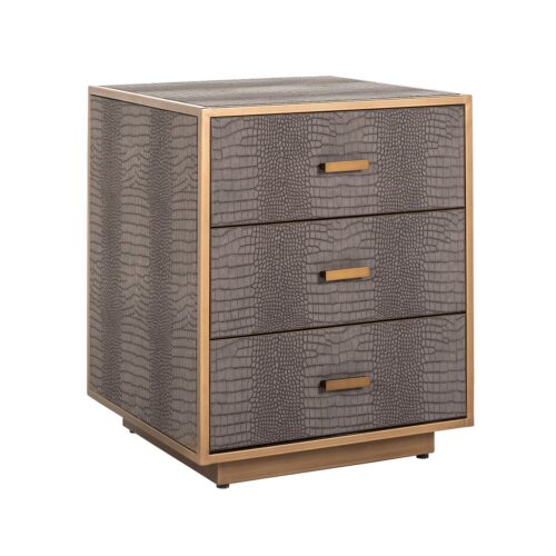 Ladenkast/Nachtkastje Classio 3-laden (Brushed Gold)