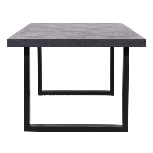 Eettafel Blax 200 x 100 cm eiken met metalen onderstel  - Zwart - Afbeelding 2