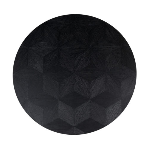 Ronde Salontafel Blax Ø110cm Eikenhout - Zwart - Afbeelding 3