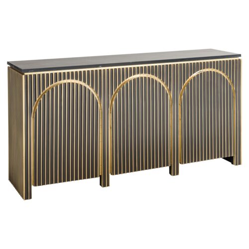 Dressoir Les Arcs 3-deurs (Geborsteld Goud)