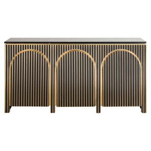 Dressoir Les Arcs 3-deurs (Geborsteld Goud) - Afbeelding 3