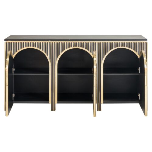 Dressoir Les Arcs 3-deurs (Geborsteld Goud) - Afbeelding 5