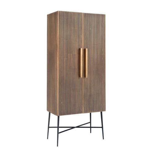 Opbergkast Ironville 75 x 182cm kleur Goud