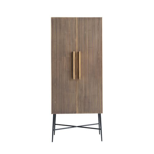 Opbergkast Ironville 75 x 182cm kleur Goud - Afbeelding 3