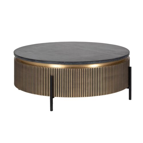 Ronde Salontafel Ironville Ø90 cm - Marmer