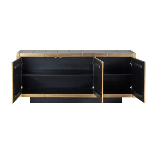 Dressoir Collada 3-deuren (Geborsteld Goud) - Afbeelding 5