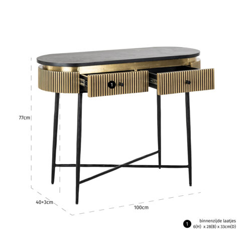 Wandtafel Ironville (Goud) - Afbeelding 5