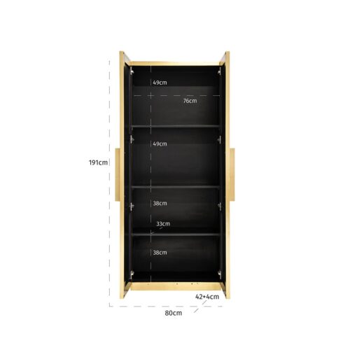 Opbergkast Ironville Brass 191 x 80cm - Afbeelding 4