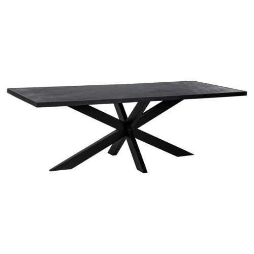 Eettafel Bourbon 230 x 100 cm steenfineer - Zwart