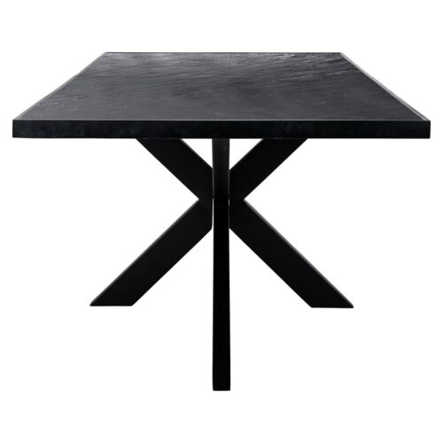 Eettafel Bourbon 230 x 100 cm steenfineer - Zwart - Afbeelding 2