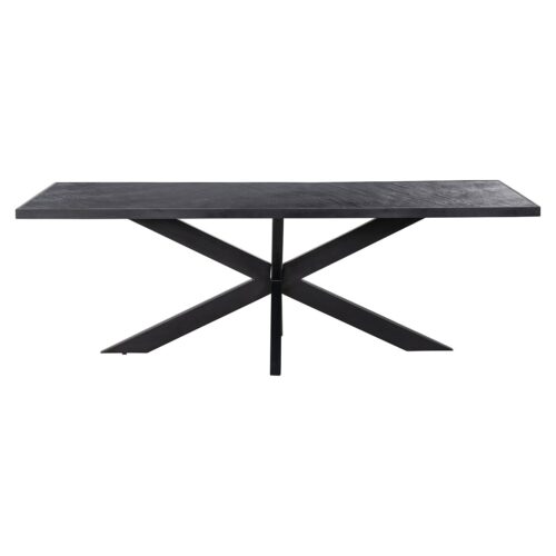 Eettafel Bourbon 230 x 100 cm steenfineer - Zwart - Afbeelding 4
