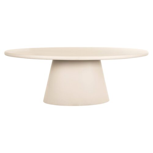 Ovale Eettafel Clayton 220 x 115cm - Beige - Afbeelding 2