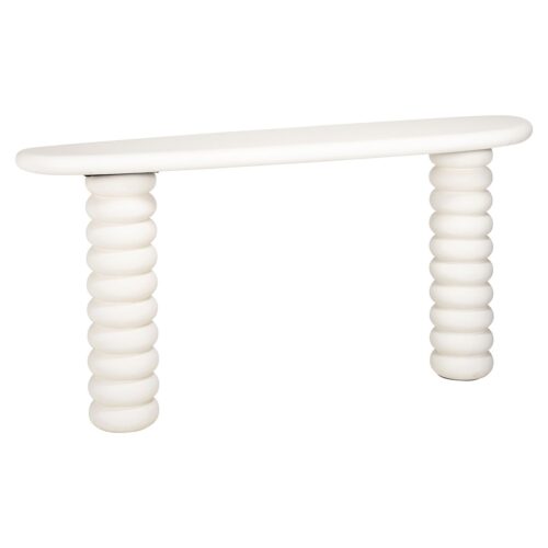 Organische Sidetable Bloomstone 170 x 40 cm - Wit