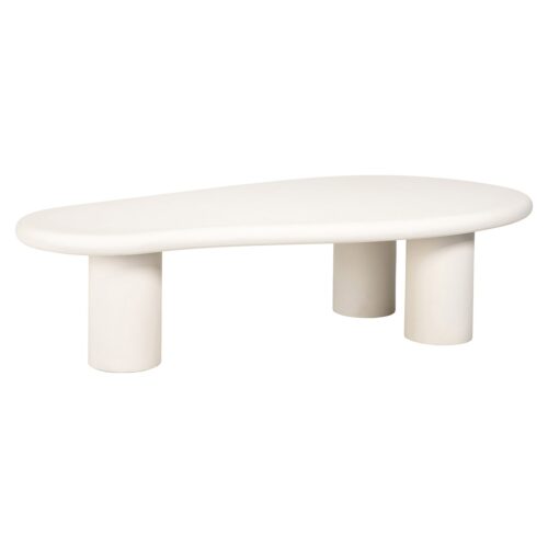 Organische Salontafel Bloomstone 160 x 80 cm -  Wit