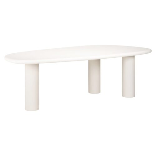 Organische Eettafel Bloomstone 230 x 117cm - Wit