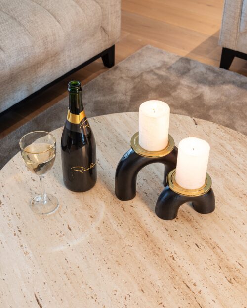 Ronde Salontafel Avalon Travertin - Set van 2 stuks - Afbeelding 6